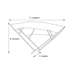 BIMINI ALU BROSSÉ 2 ARCEAUX BLEU ORANGEMARINE 150 (largeur) X 110 (hauteur) X 180 (longueur) Cm - BLEU -Minko Bateaux Magasin bimini alu brosse 2 arceaux bleu orangemarine 150 largeur x 110 hauteur x 180 longueur cm bleu 2