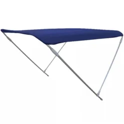 BIMINI ALU BROSSÉ 2 ARCEAUX BLEU ORANGEMARINE 150 (largeur) X 110 (hauteur) X 180 (longueur) Cm - BLEU
