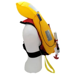 GILET DE SAUVETAGE GONFLABLE AUTOMATIQUE ORANGE MARINE 170N AVEC HARNAIS ESSENTIAL ROUGE -Minko Bateaux Magasin gilet de sauvetage gonflable automatique orange marine 170n avec harnais essential rouge 5