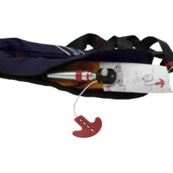 GILET DE SAUVETAGE GONFLABLE MANUEL ORANGE MARINE 170N AVEC HARNAIS ESSENTIAL NAVY -Minko Bateaux Magasin gilet de sauvetage gonflable manuel orange marine 170n avec harnais essential navy 3