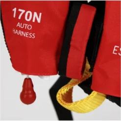 Gilet Gonflable ESSENTIAL ZIP Automatique Avec Harnais 170 N - Rouge -Minko Bateaux Magasin gilet gonflable essential zip automatique avec harnais 170 n rouge 6