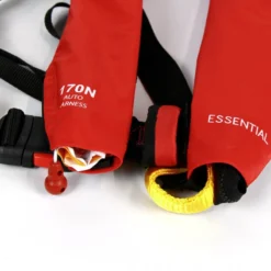 Gilet Gonflable ESSENTIAL ZIP Automatique Avec Harnais 170 N - Rouge -Minko Bateaux Magasin gilet gonflable essential zip automatique avec harnais 170 n rouge 8