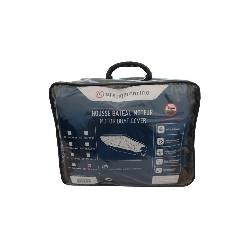 HOUSSE BATEAU MOTEUR BLEU ORANGEMARINE Pour Un Bateau De 400 à 430 Cm De Long X 180 Cm - BLEU 3 HOUSSE BATEAU MOTEUR BLEU ORANGEMARINE Pour Un Bateau De 400 à 430 Cm De Long X 180 Cm - BLEU – Image 3