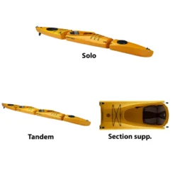 KAYAK MODULABLE POINT 65°N MERCURY GTX DUO JAUNE -Minko Bateaux Magasin kayak modulable point 65n mercury gtx duo jaune 4