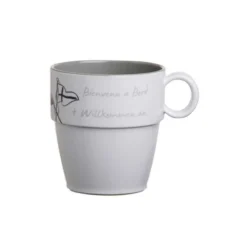 SET DE 6 MUGS 9 CM WELCOME ON BOARD MARINE BUSINESS